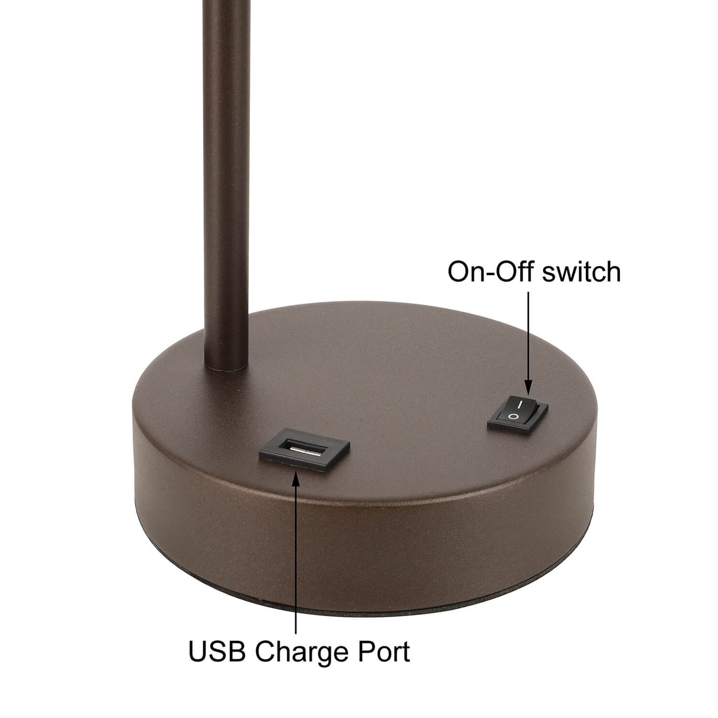 Modern Bronze USB Table Lamp Hotel Style for Bedroom & Office XB-TL292-DB