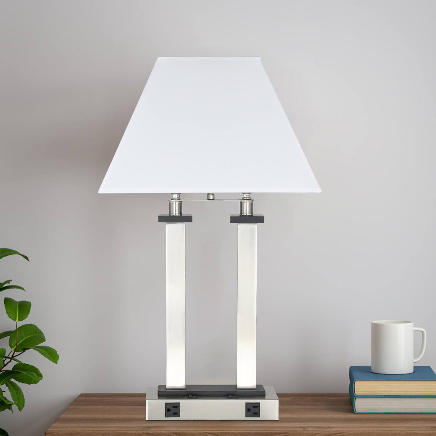 Modern Fabric Shade Designer Desk Lamp Quality Hotel Living Room Light Luxury Bedside Table Lamps for Guest Room Bedroom XB-TL555-BN
