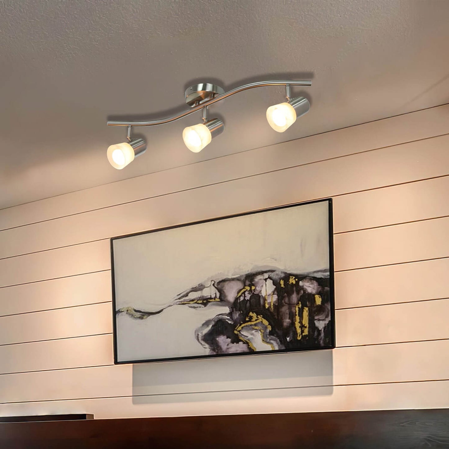 Modern Track Light Bar Brushed Nickel for Kitchen and Dining Room XB-TR1213-3
