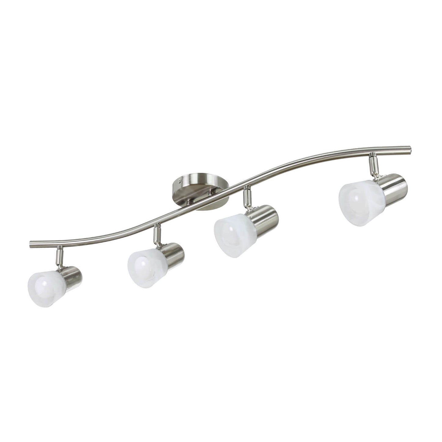 4 Light Track Light with Alabaster Glass in Brushed Nickel XB-TR1213-4