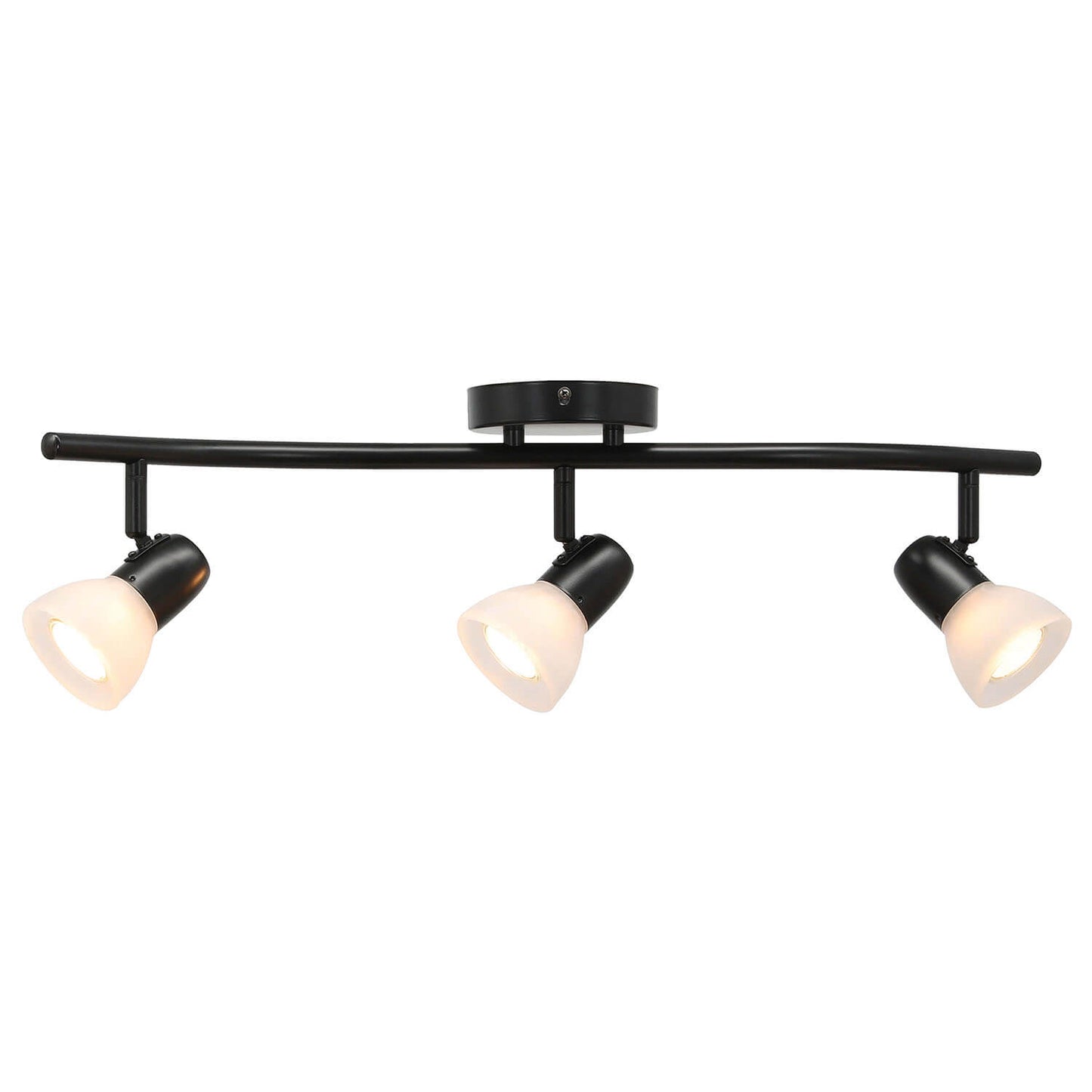 Track Lighting, 3 Light Modern Black Curved Kitchen Track Ceiling Light Fixtures XB-TR1223-3-MBK