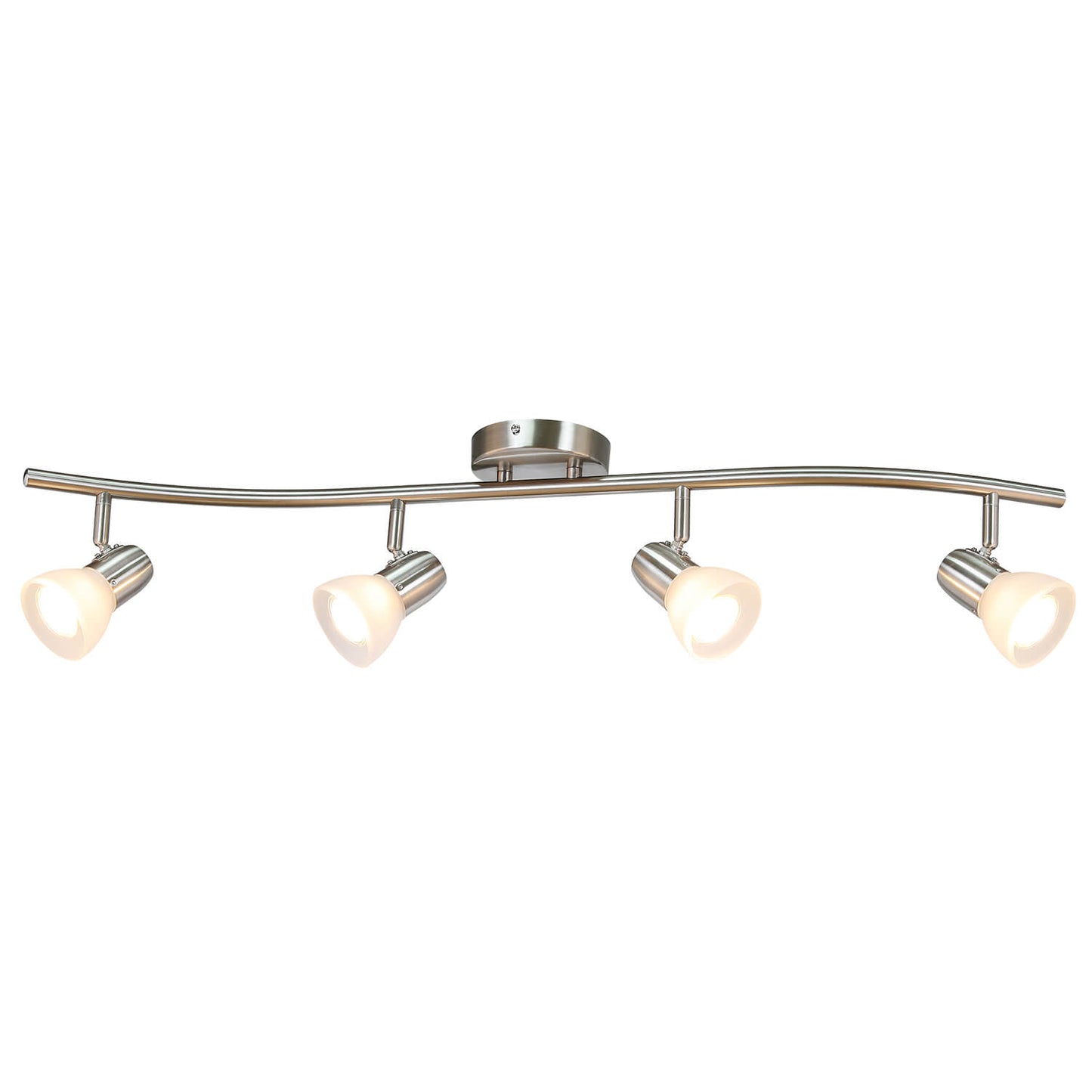 Modern 4-Light Kitchen Track Lighting - Brushed Nickel Finish XB-TR1223-4-BN