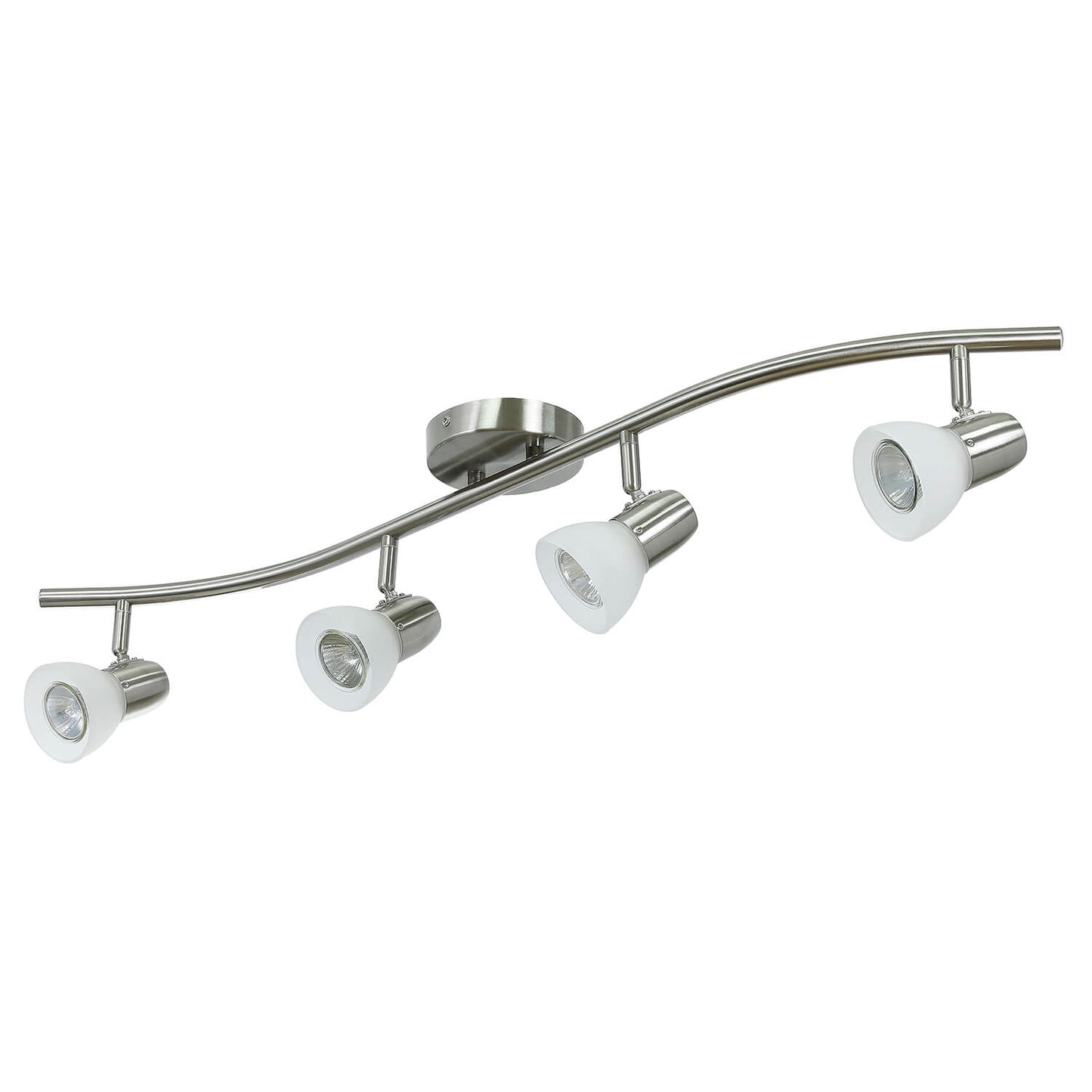 Modern 4-Light Kitchen Track Lighting - Brushed Nickel Finish XB-TR1223-4-BN