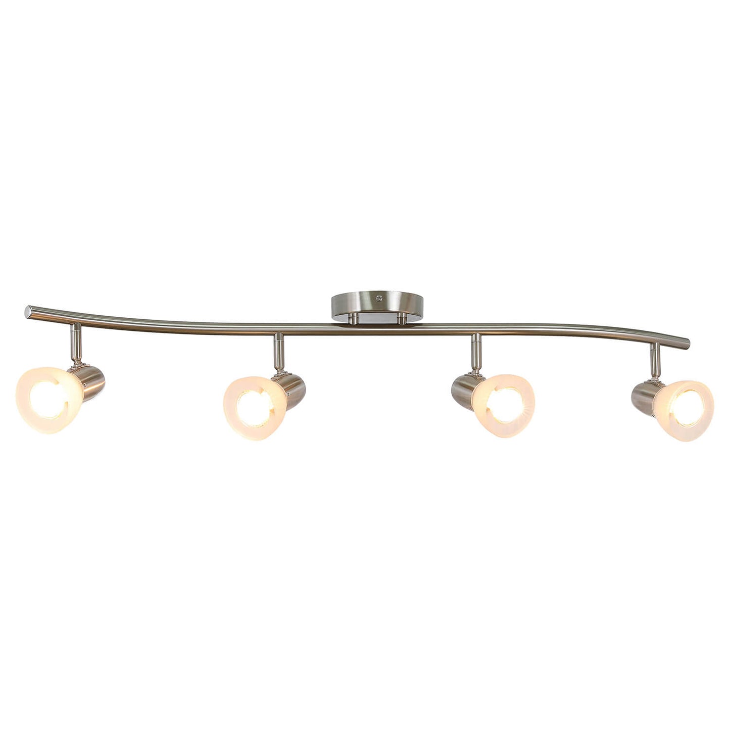 Modern 4-Light Kitchen Track Lighting - Brushed Nickel Finish XB-TR1223-4-BN