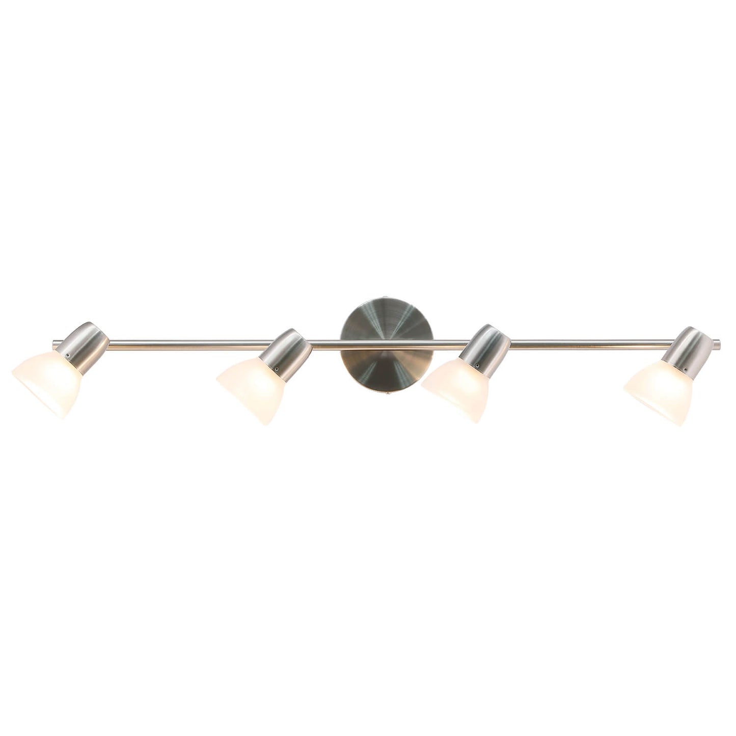 Modern Kitchen Track Lighting with Glass: Brushed Nickel Finish XB-TR1237-4-BN