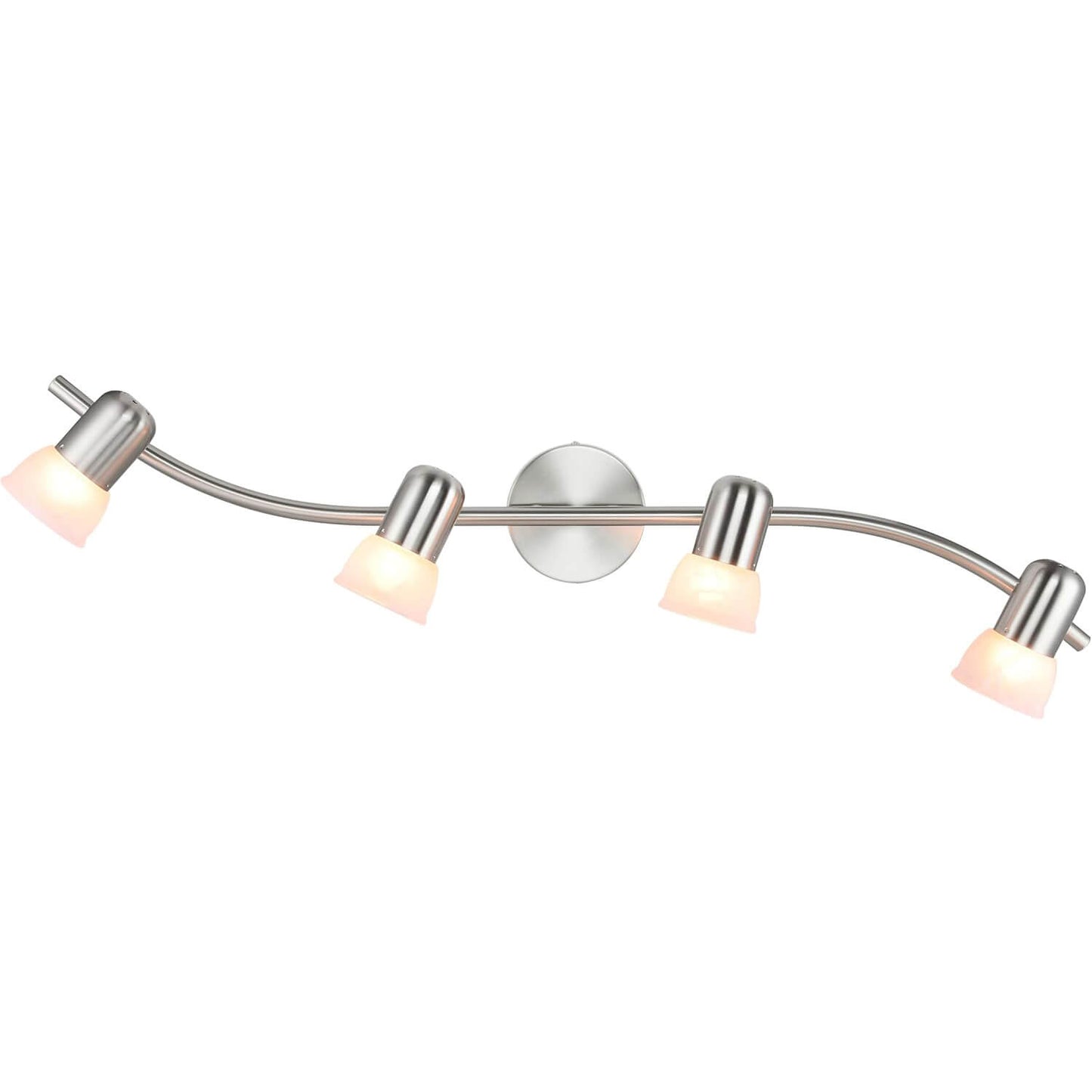 Modern Glass Track Lighting Bar Nickel Finish XB-TR1238-4-BN