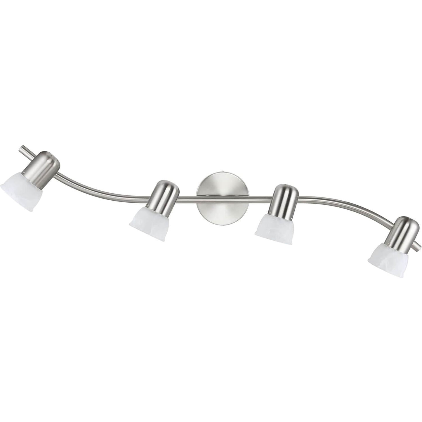Modern Glass Track Lighting Bar Nickel Finish XB-TR1238-4-BN