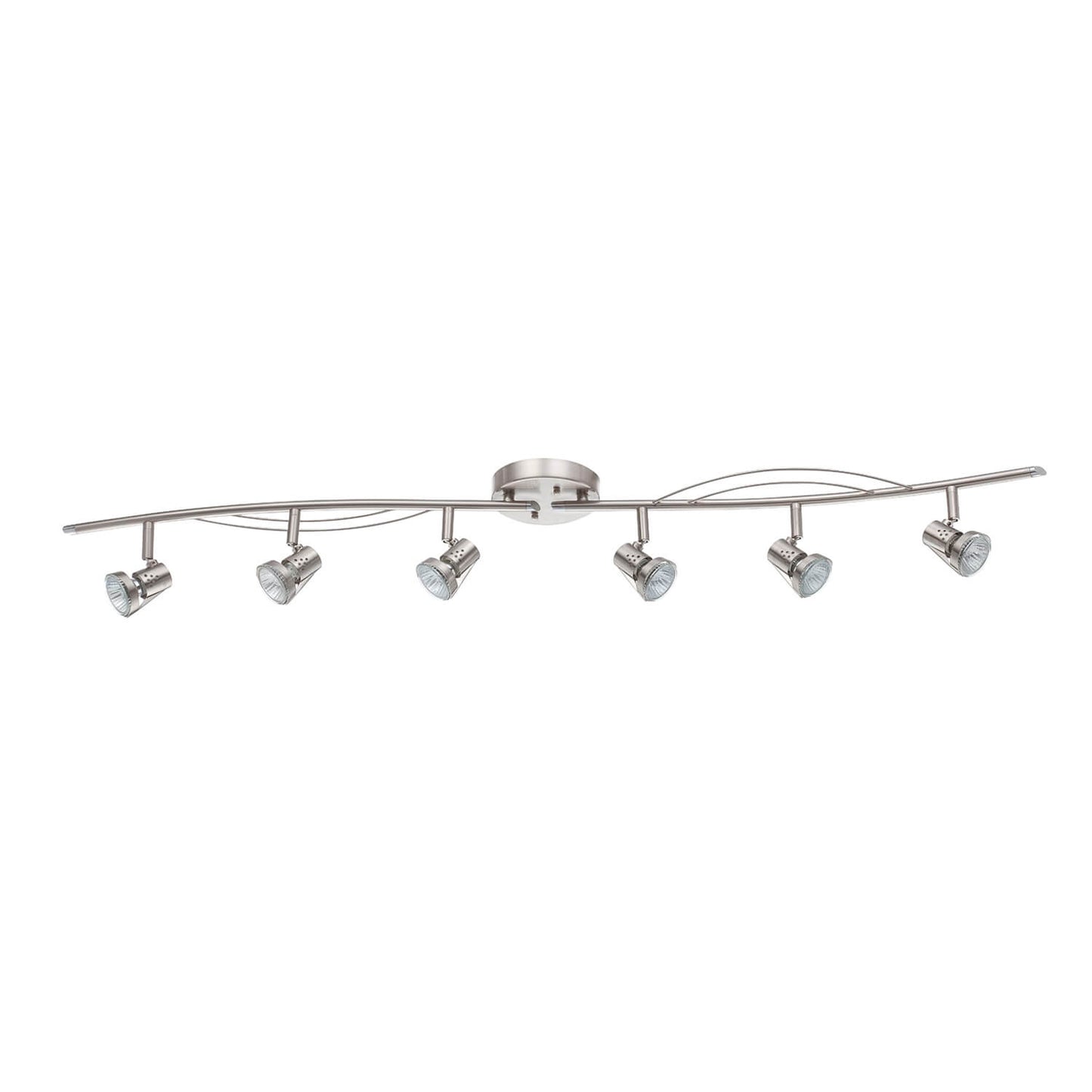 Ceiling Light Fixture Adjustable 6 Light Kitchen Spotlight Modern Track Light With Adjustable Head for Living Room Bedroom XB-TR2982-BN