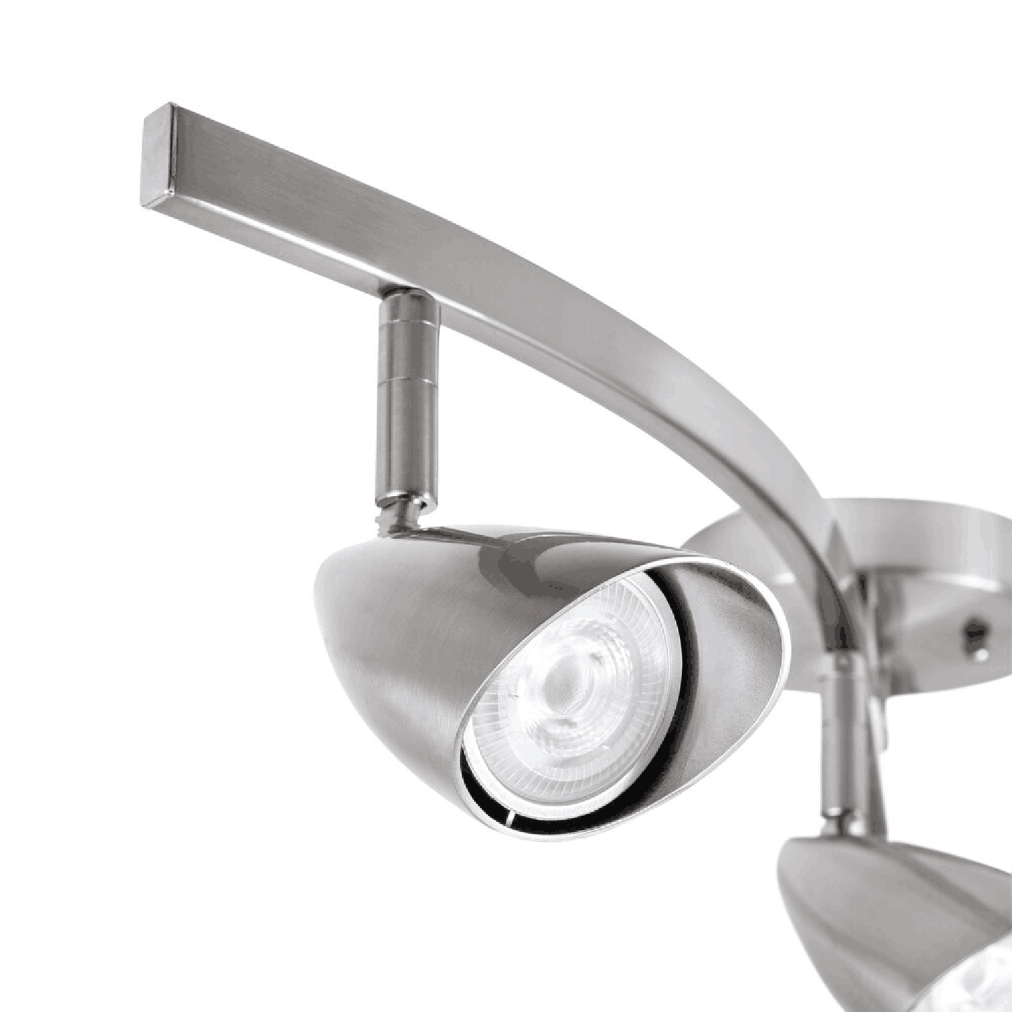 Flexibly Rotatable 4-Light Track Lighting Kit for Kitchen & Living Room Apartment Ceiling Spotlight XB-TR2984-BN