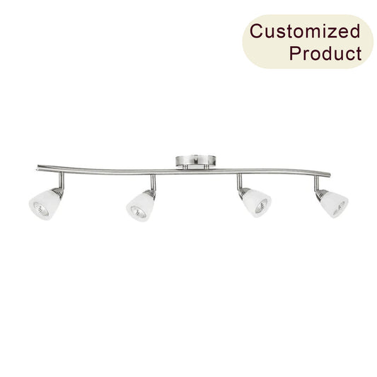 Adjustable Head Indoor Using 4-Lights Led Ceiling Decorations Track Spot Light Track Lighting Ceiling for Home Bra Living Room XB-TR2987-BN