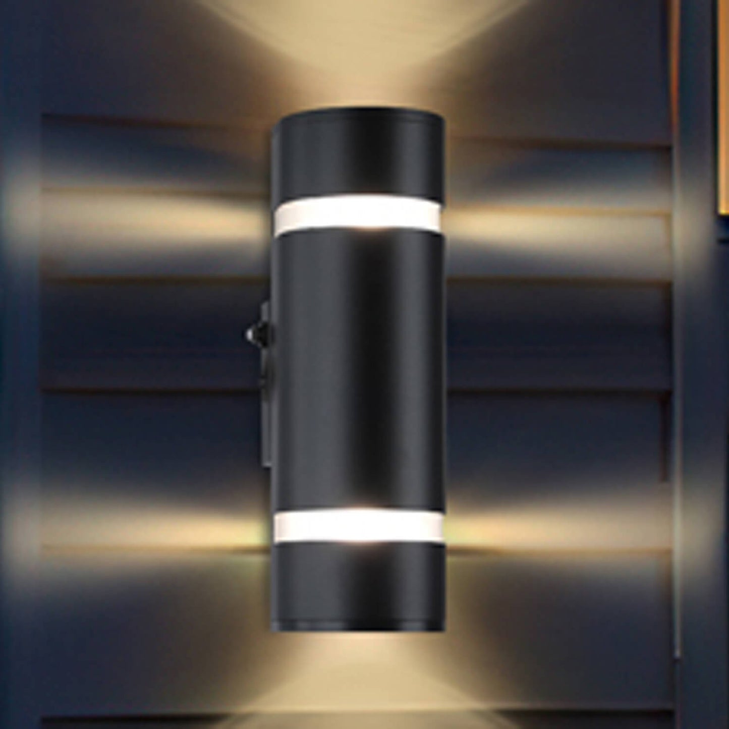 Dusk to Dawn Black Outdoor Sconce - 2-Light Waterproof Wall Light XB-W1112-SBK