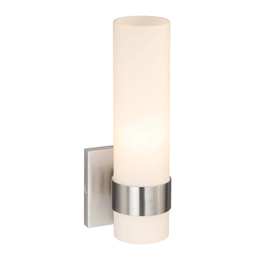 Modern Glass Wall Sconce in Brushed Nickel XB-W1185-BN