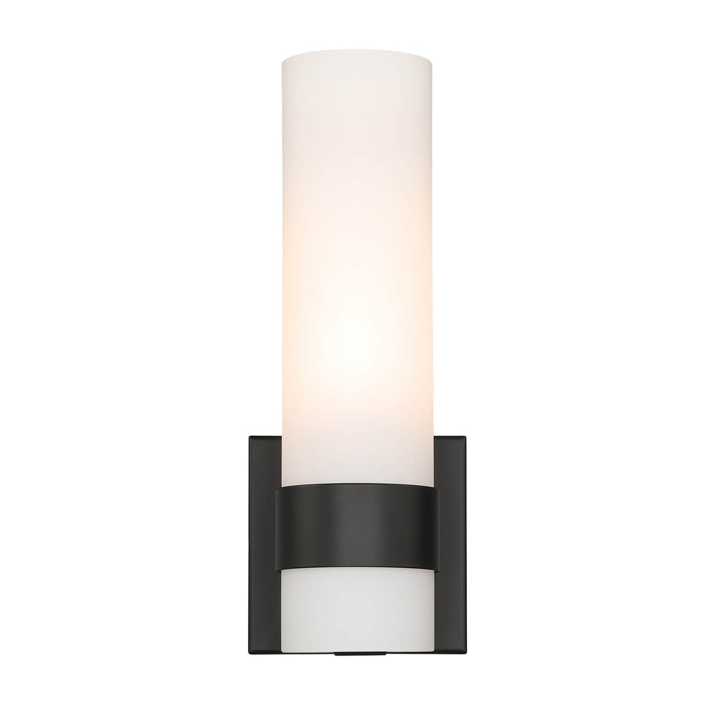 Modern Black Wall Sconce with White Glass for Bathroom and Bedroom XB-W1185-MB