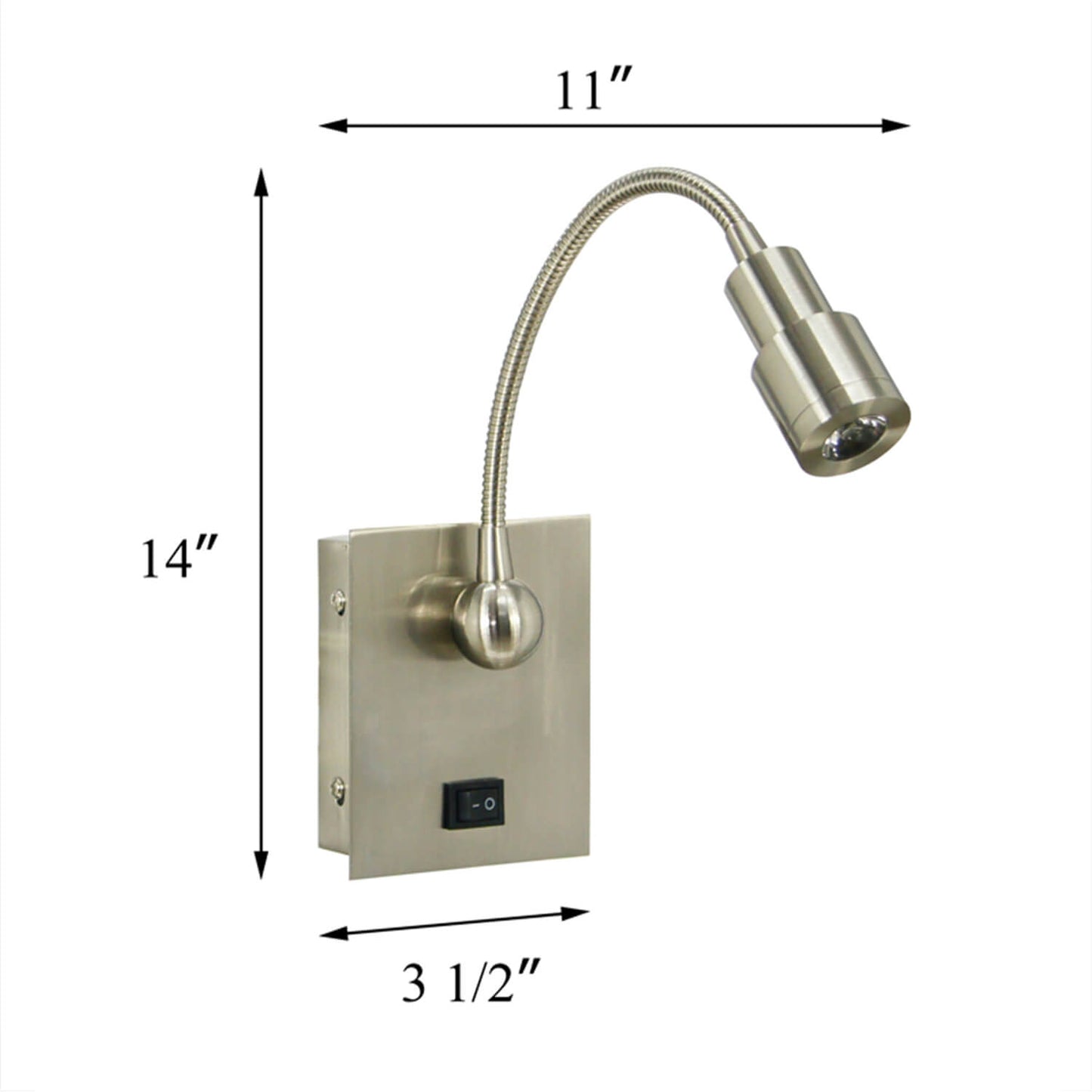 Commercial Adjustable Flexible Headboard Reading Lamp Hotel Wall Lights Bedside Decoration Lighting Wall Lamp Aluminum XB-W1190-1