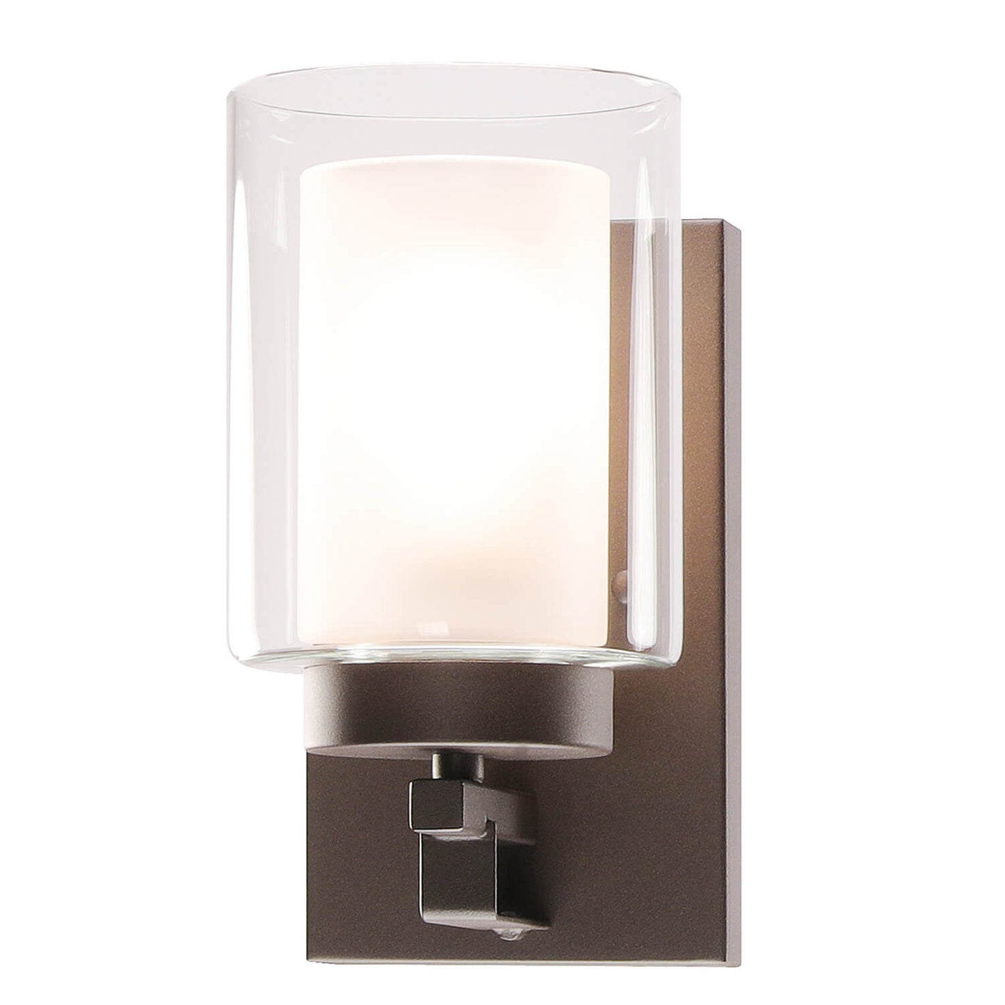 Dual Glass Bathroom Vanity Light in Dark Bronze XB-W1195-1-DB