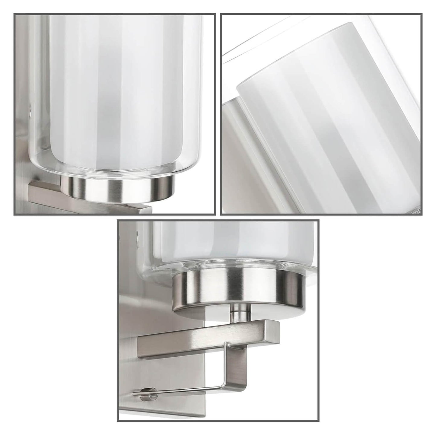 Modern Brushed Nickel Wall Light for Bathroom/Living Room XB-W1195-1-BN