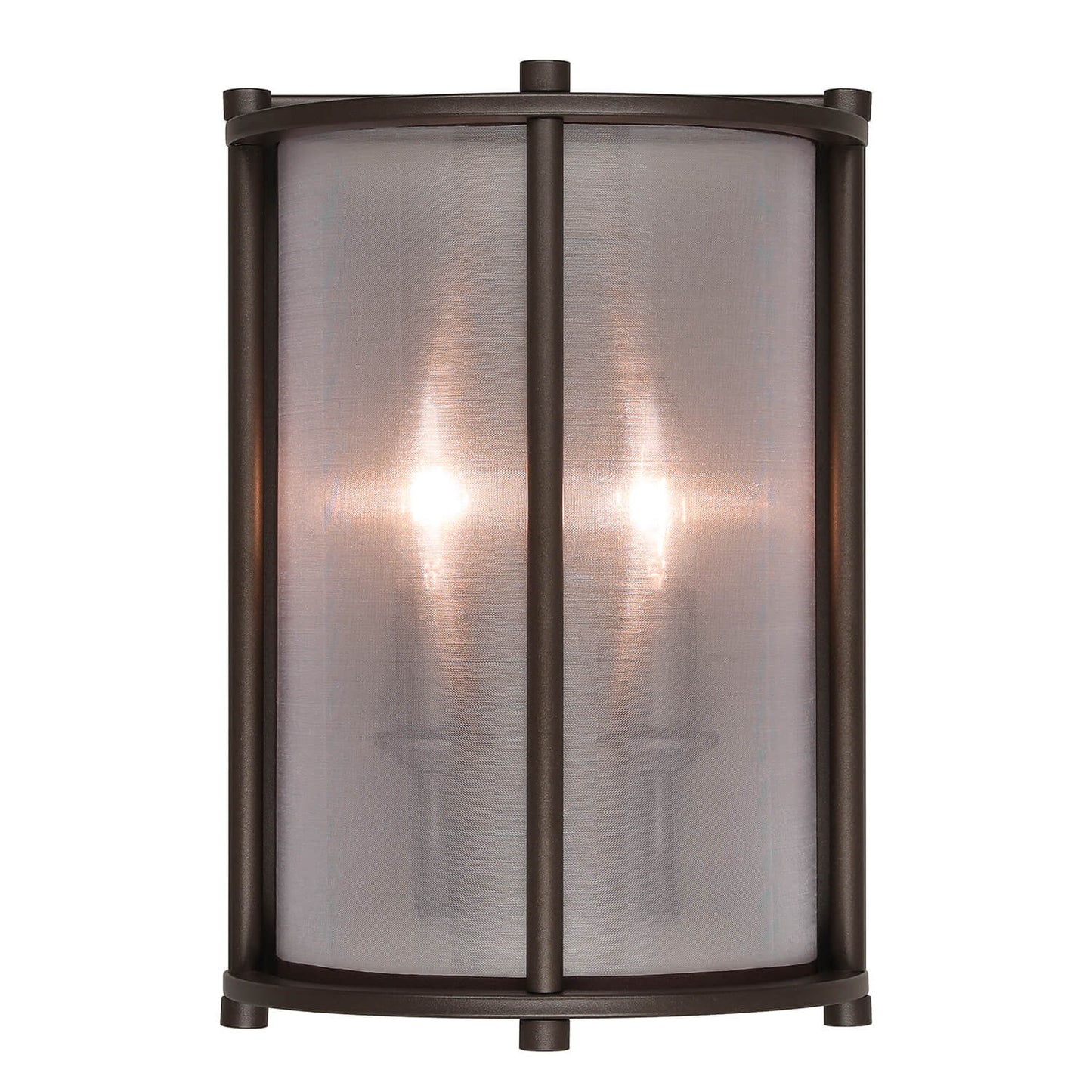 Dark Bronze 2-Light Wall Sconce for Living Room & Hallway XB-W1199-DB