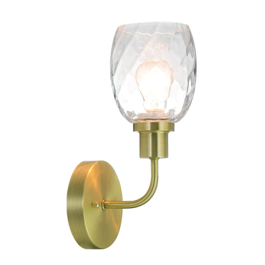 Clear Glass Bathroom Vanity Wall Sconce XB-W1210-1-SB