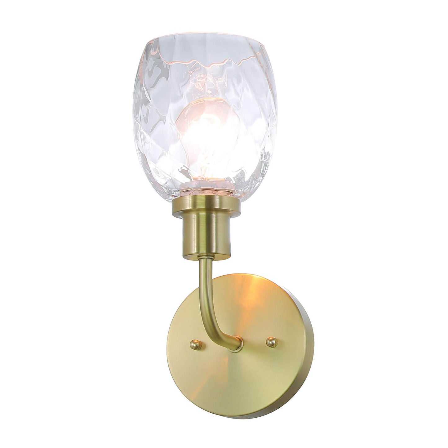 Clear Glass Bathroom Vanity Wall Sconce XB-W1210-1-SB