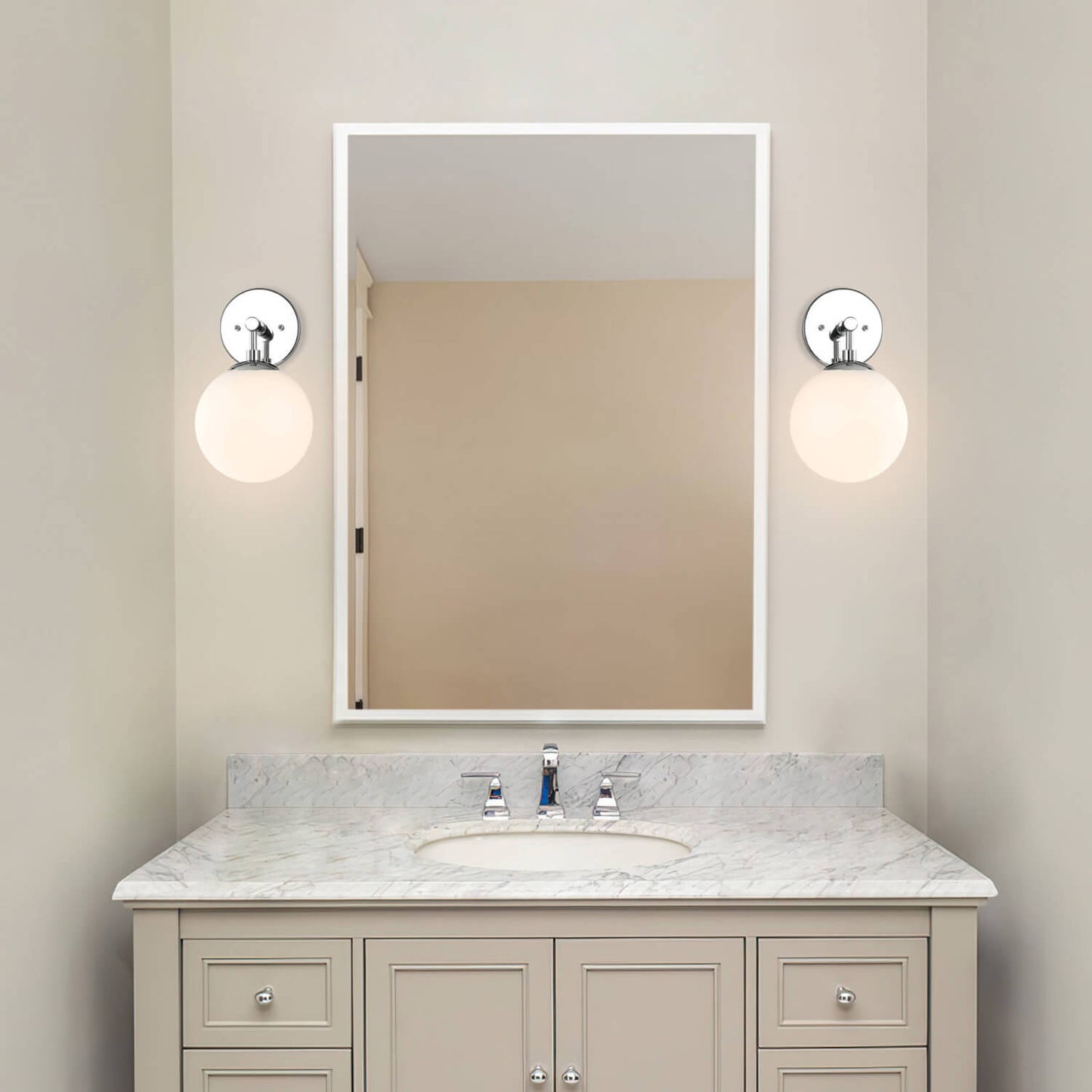 Modern Chrome Glass Wall Sconce XB-W1211-CH