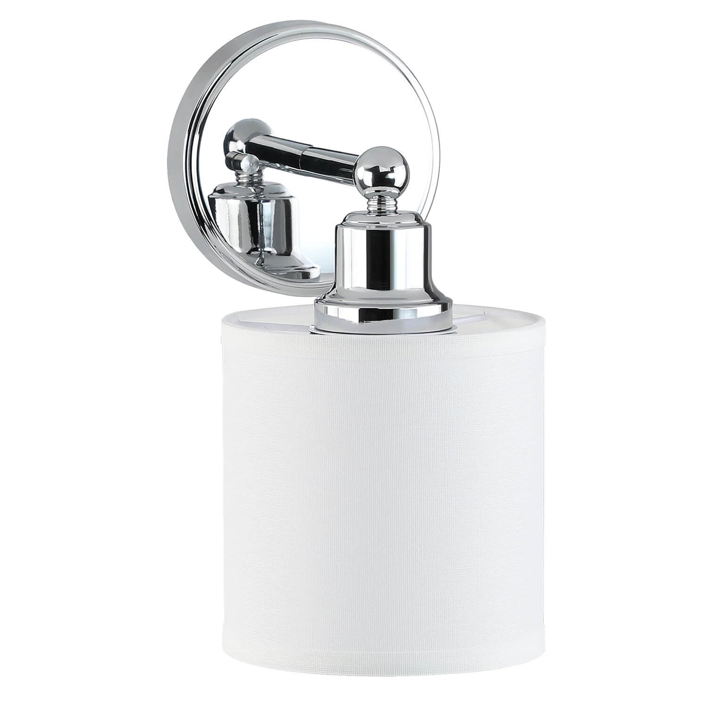 Modern Chrome Wall Sconce with Fabric Drum Shade XB-W1214-1-CH