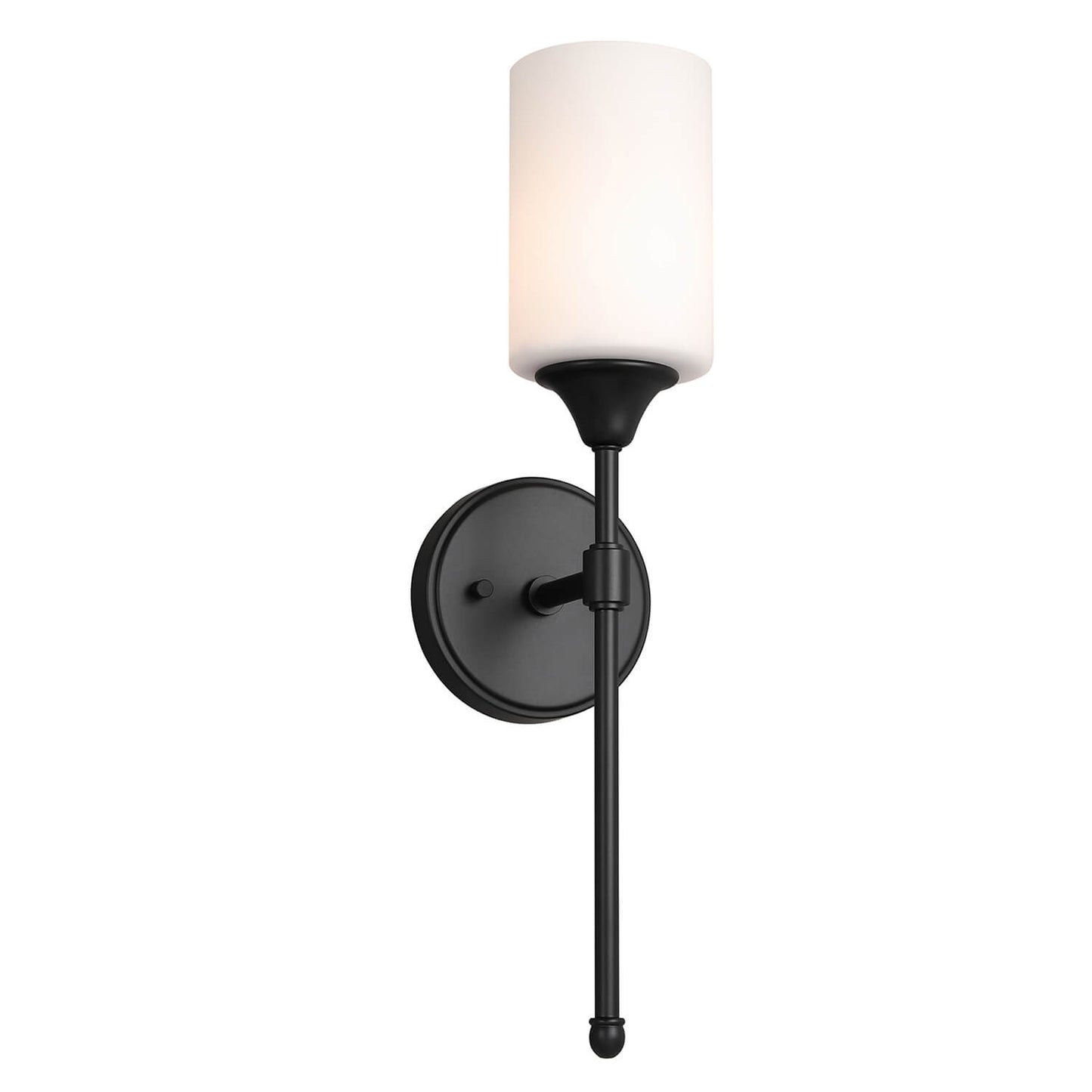 Matte Black Bathroom Vanity Wall Sconce with Glass XB-W1216-MBK
