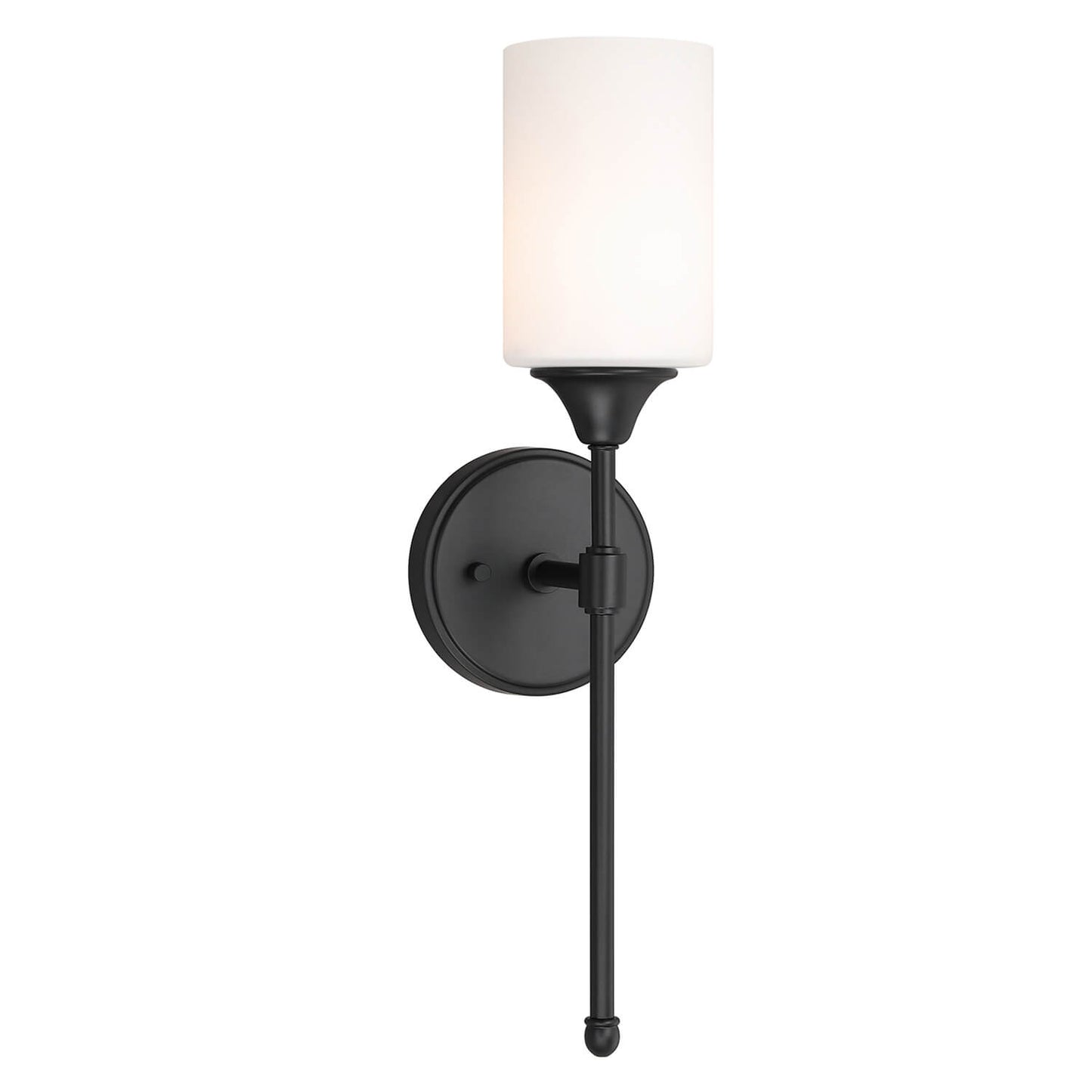 Matte Black Bathroom Vanity Wall Sconce with Glass XB-W1216-MBK