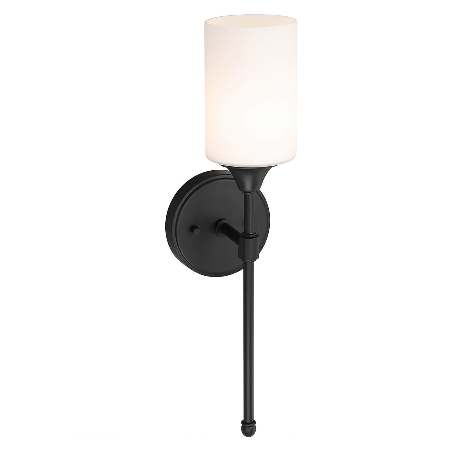 Matte Black Bathroom Vanity Wall Sconce with Glass XB-W1216-MBK
