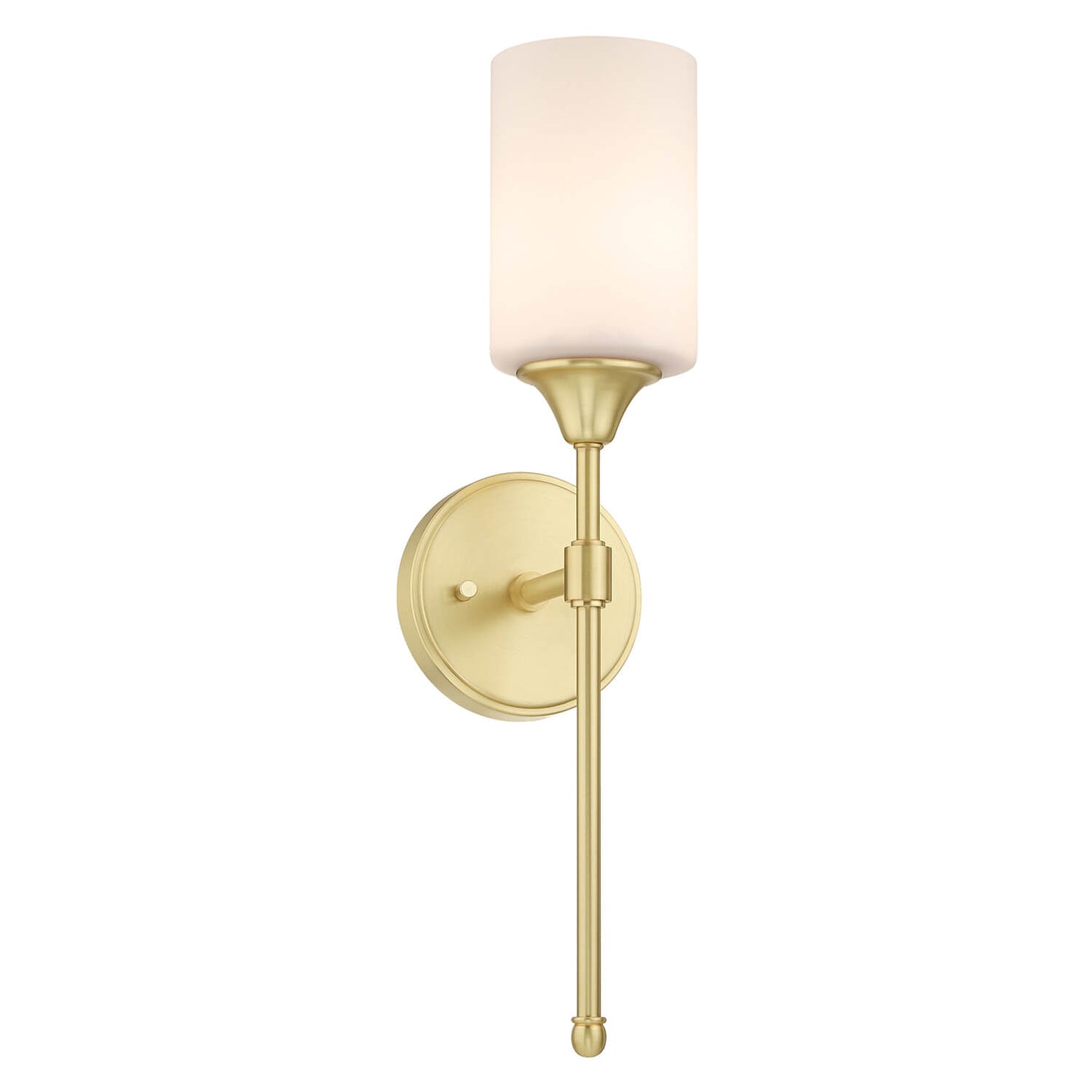 Bathroom Vanity Wall Sconce Light Fixture, Glass Shade, Satin Brass Finish XB-W1216-SB