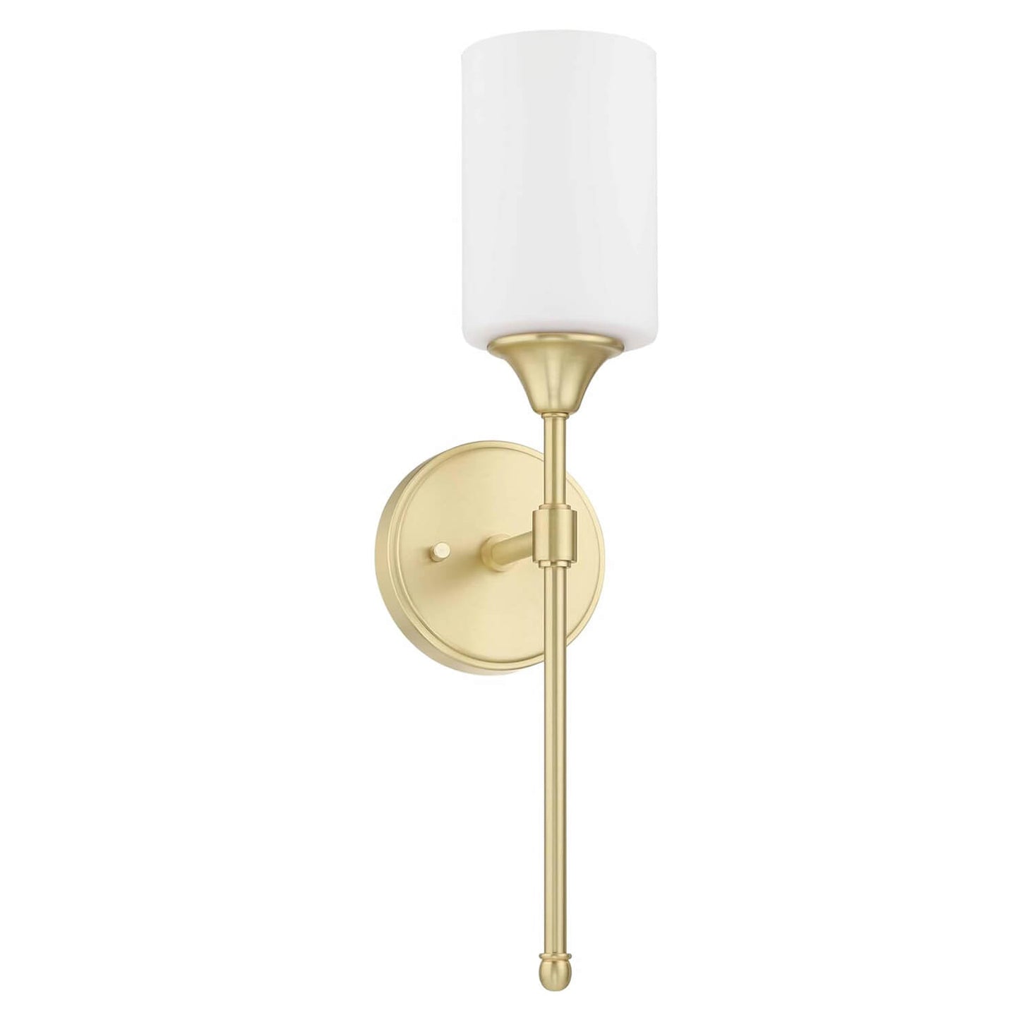 Bathroom Vanity Wall Sconce Light Fixture, Glass Shade, Satin Brass Finish XB-W1216-SB