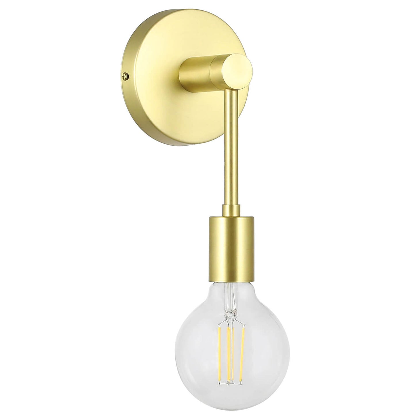 Wall Sconce, Brass Light Fixture with LED Bulb, Indoor Lighting for Bathroom XB-W1234-1-SB-G30