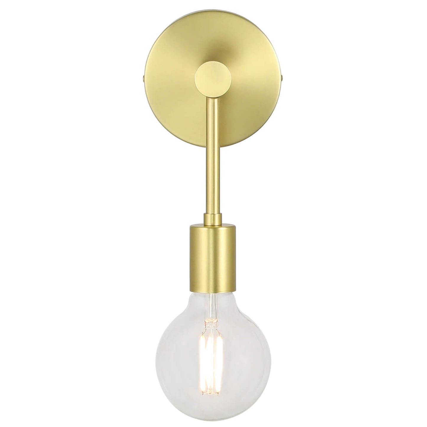 Wall Sconce, Brass Light Fixture with LED Bulb, Indoor Lighting for Bathroom XB-W1234-1-SB-G30