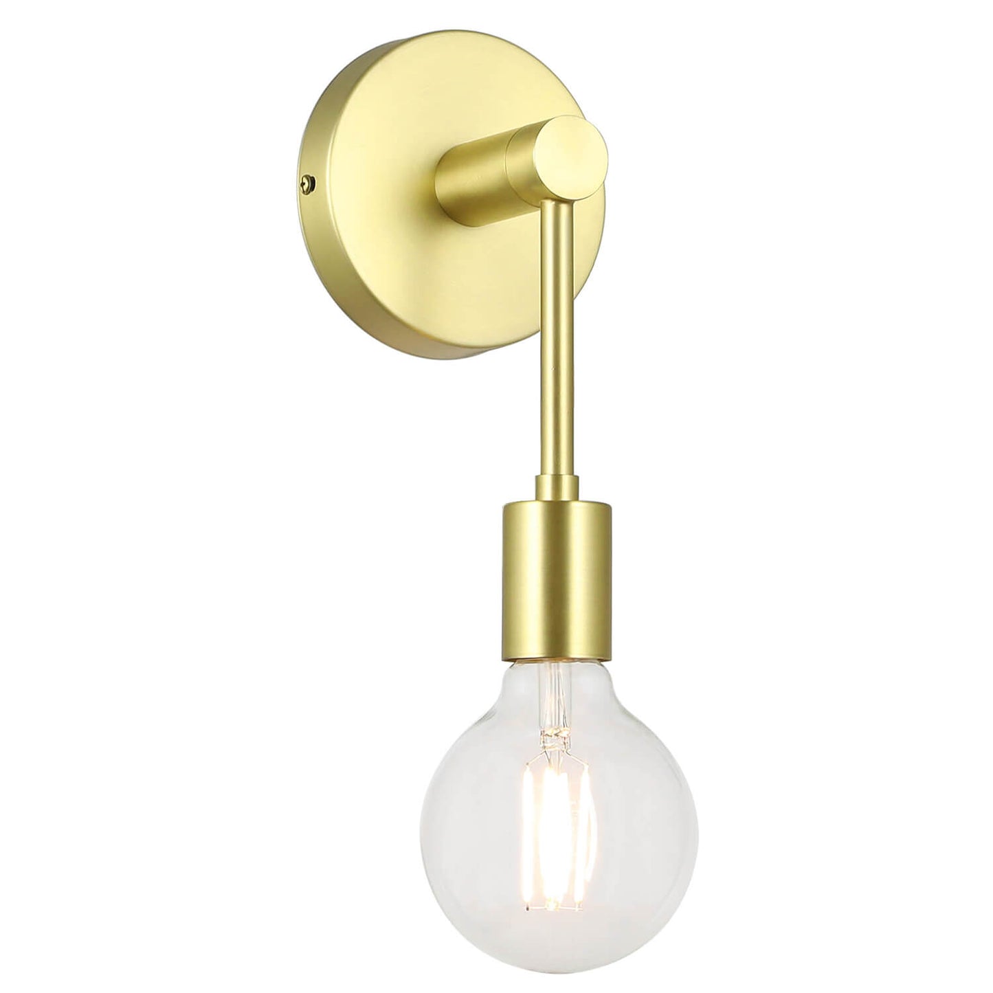 Wall Sconce, Brass Light Fixture with LED Bulb, Indoor Lighting for Bathroom XB-W1234-1-SB-G30