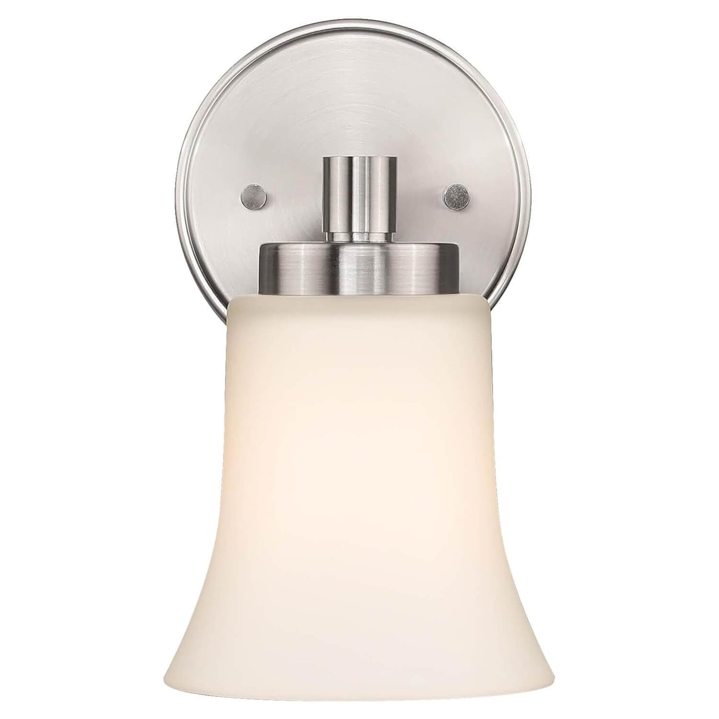 Brushed Nickel Single Bathroom Vanity Wall Light with Glass XB-W1235-1-BN