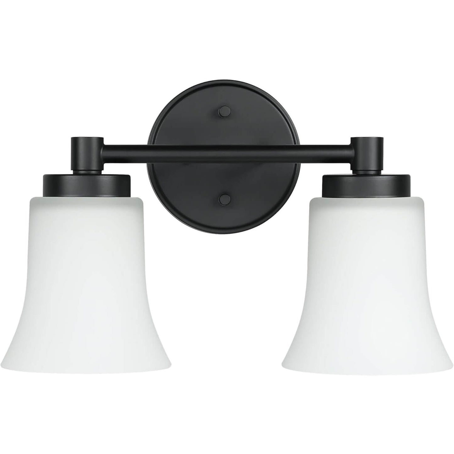 Vintage 2-Light Black Bathroom Vanity Light with Glass XB-W1235-2-MB