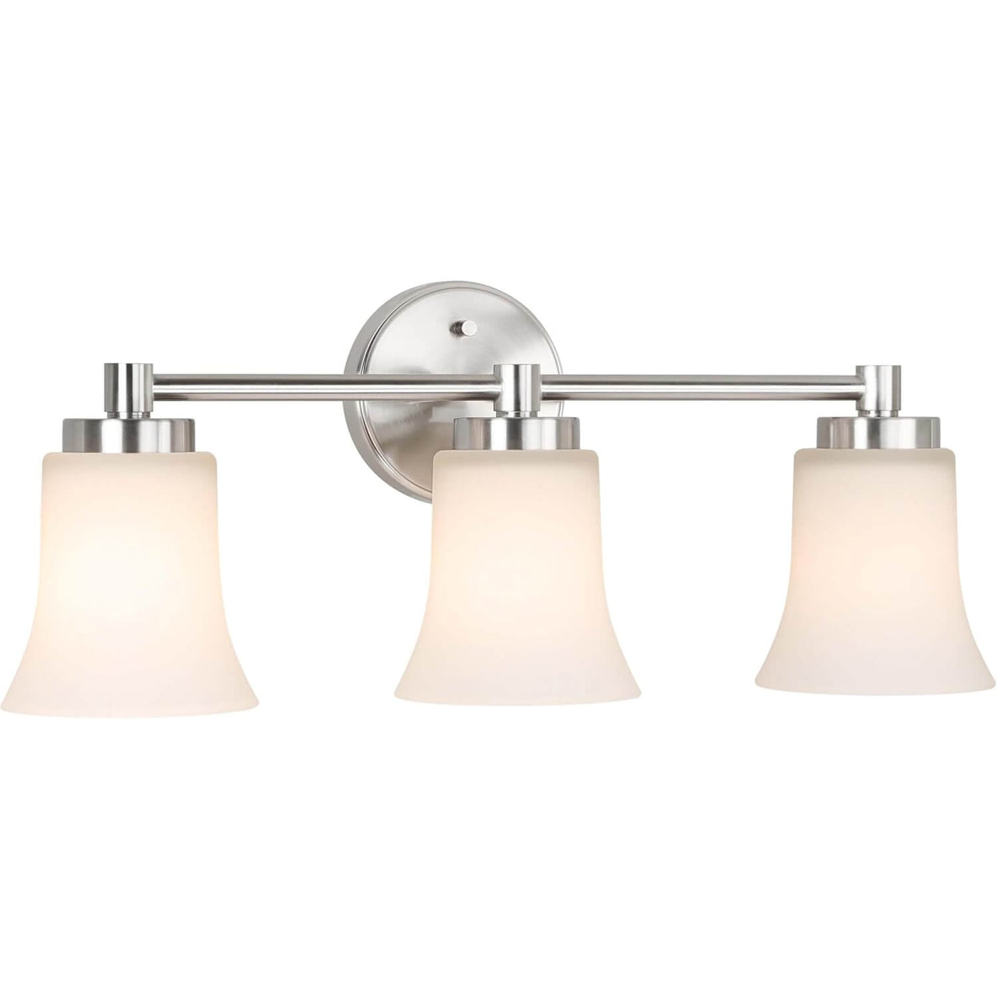 Vanity Light, Modern Bathroom Wall Light with Glass, Brushed Nickel 3 Bath Bar Light XB-W1235-3-BN
