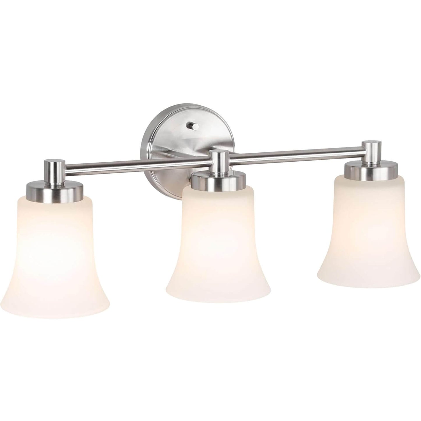 Vanity Light, Modern Bathroom Wall Light with Glass, Brushed Nickel 3 Bath Bar Light XB-W1235-3-BN