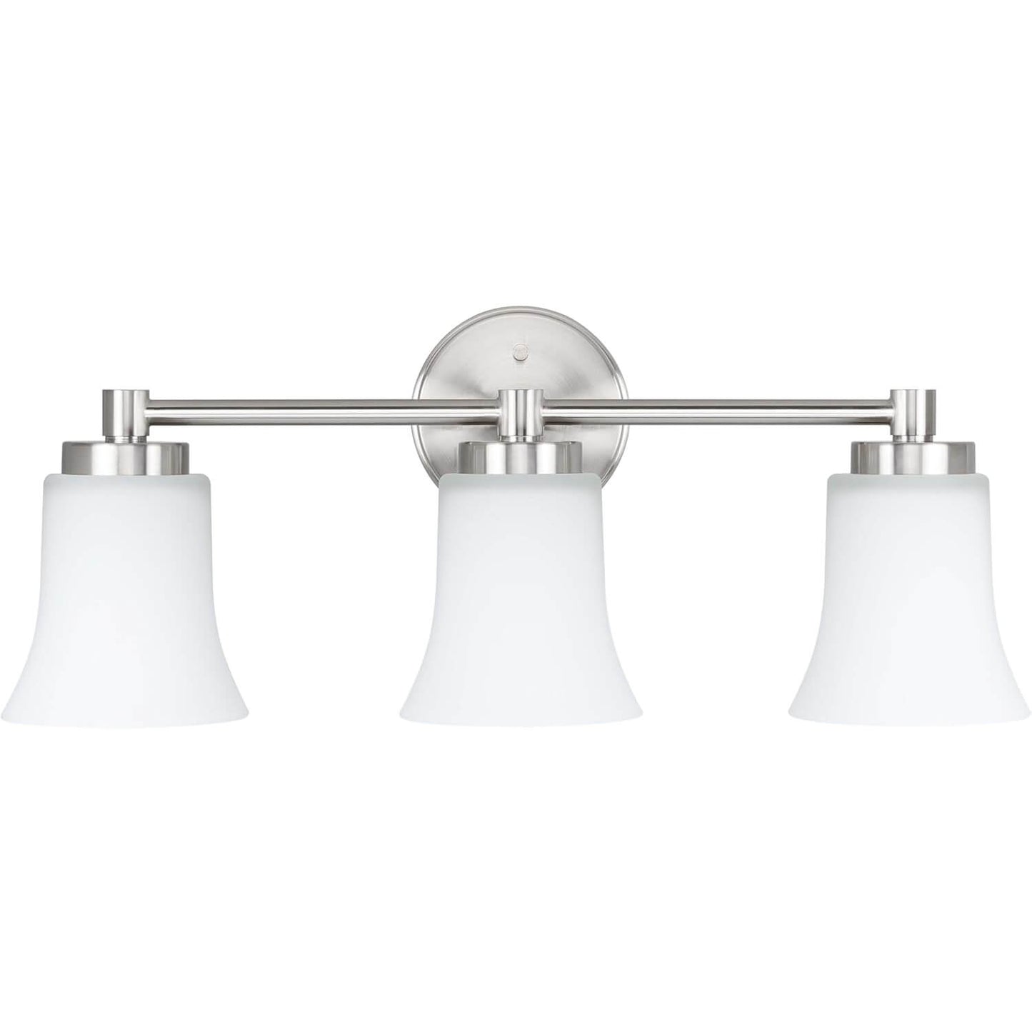 Vanity Light, Modern Bathroom Wall Light with Glass, Brushed Nickel 3 Bath Bar Light XB-W1235-3-BN