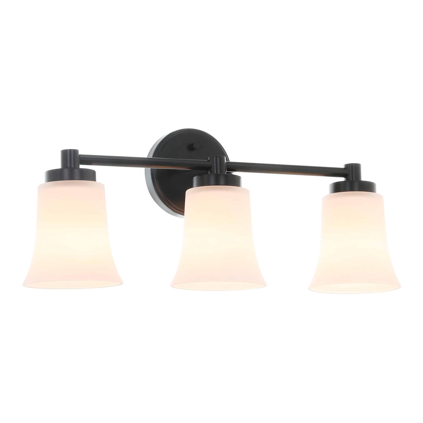 Modern 3-Light Black Bathroom Vanity Light with Glass XB-W1235-3-MB
