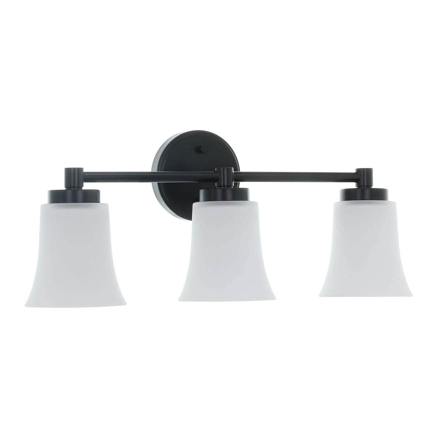 Modern 3-Light Black Bathroom Vanity Light with Glass XB-W1235-3-MB