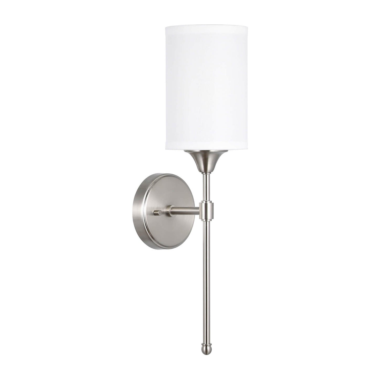 Modern Brushed Nickel Wall Sconce Light with Fabric Shade XB-W1260-BN