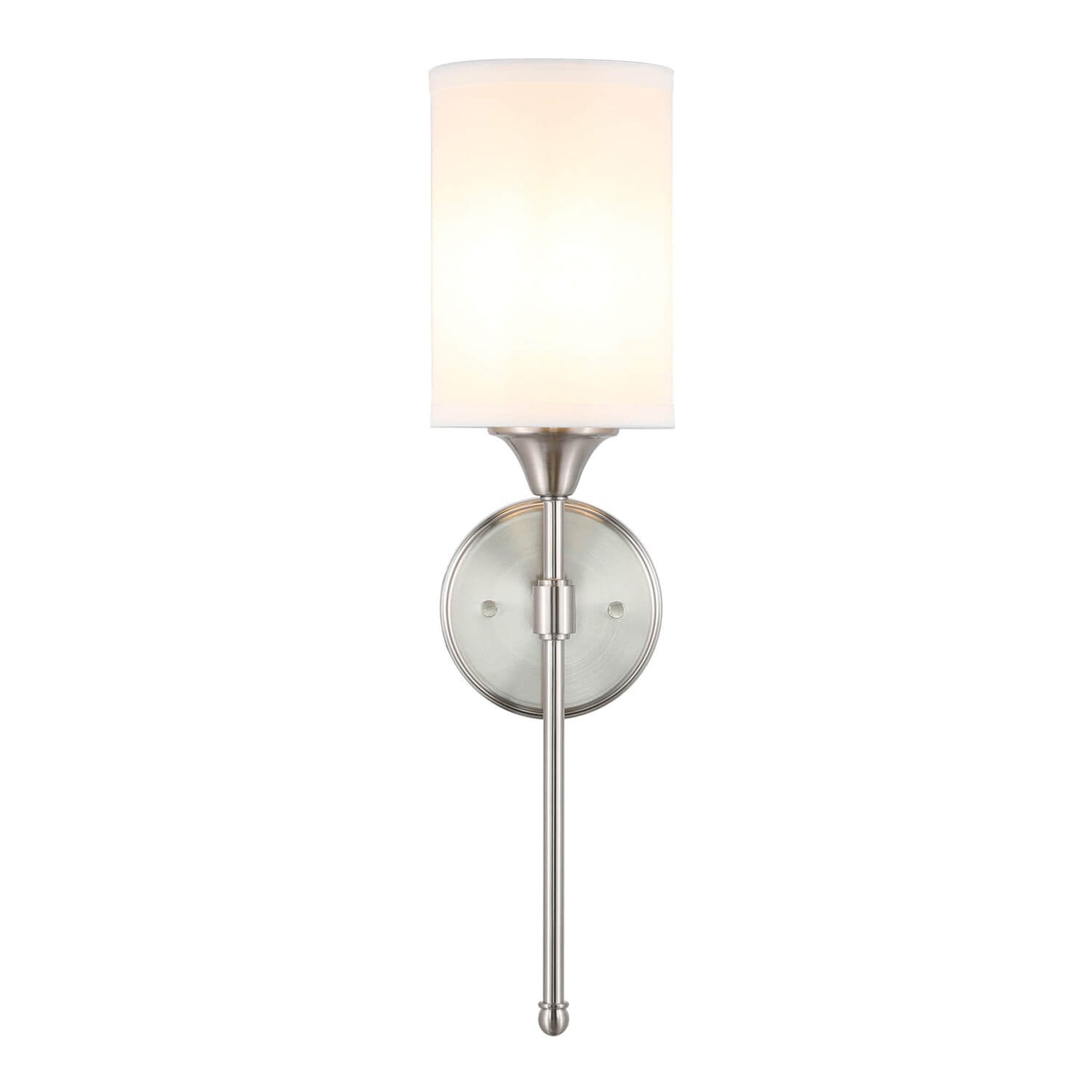 Modern Brushed Nickel Wall Sconce Light with Fabric Shade XB-W1260-BN