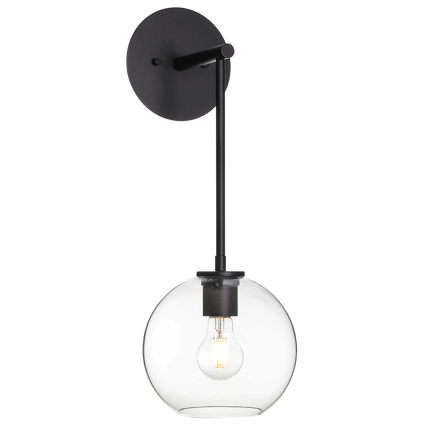 Matte Black Globe Glass Vanity Light - Retro Design XB-W1263-MB