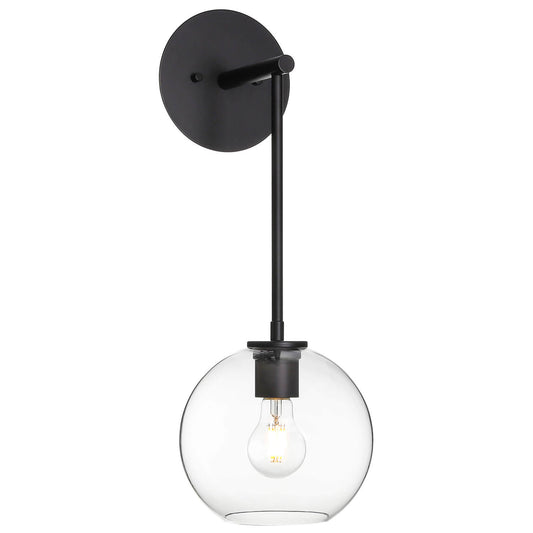 Matte Black Globe Glass Vanity Light - Retro Design XB-W1263-MB