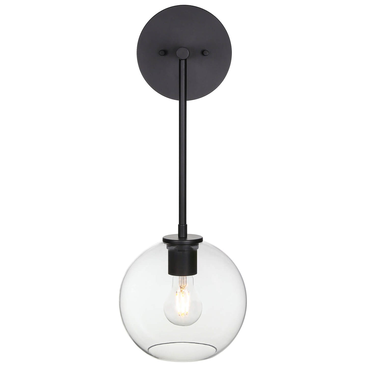 Matte Black Globe Glass Vanity Light - Retro Design XB-W1263-MB