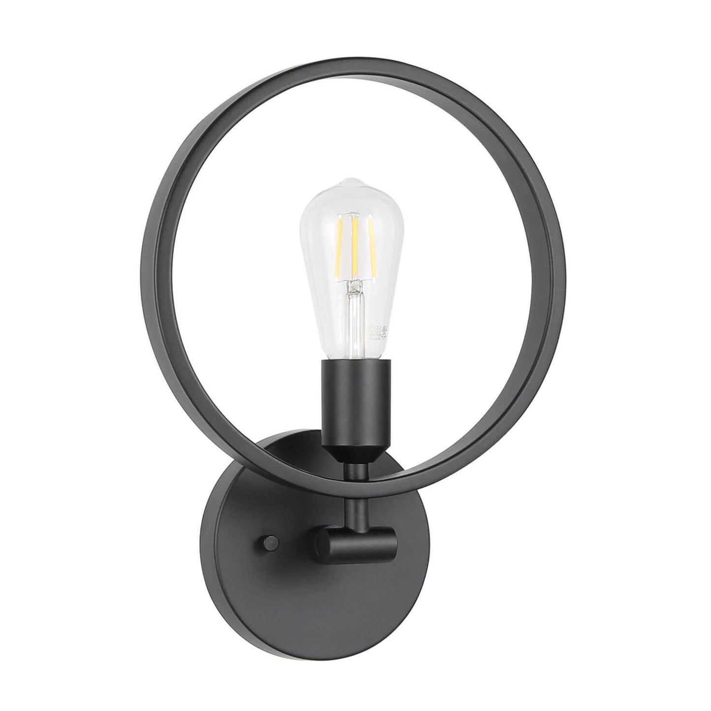 Black 1-Light Bathroom Vanity Sconce with LED Bulb for Hallway Bedroom XB-W1269-MB-LED