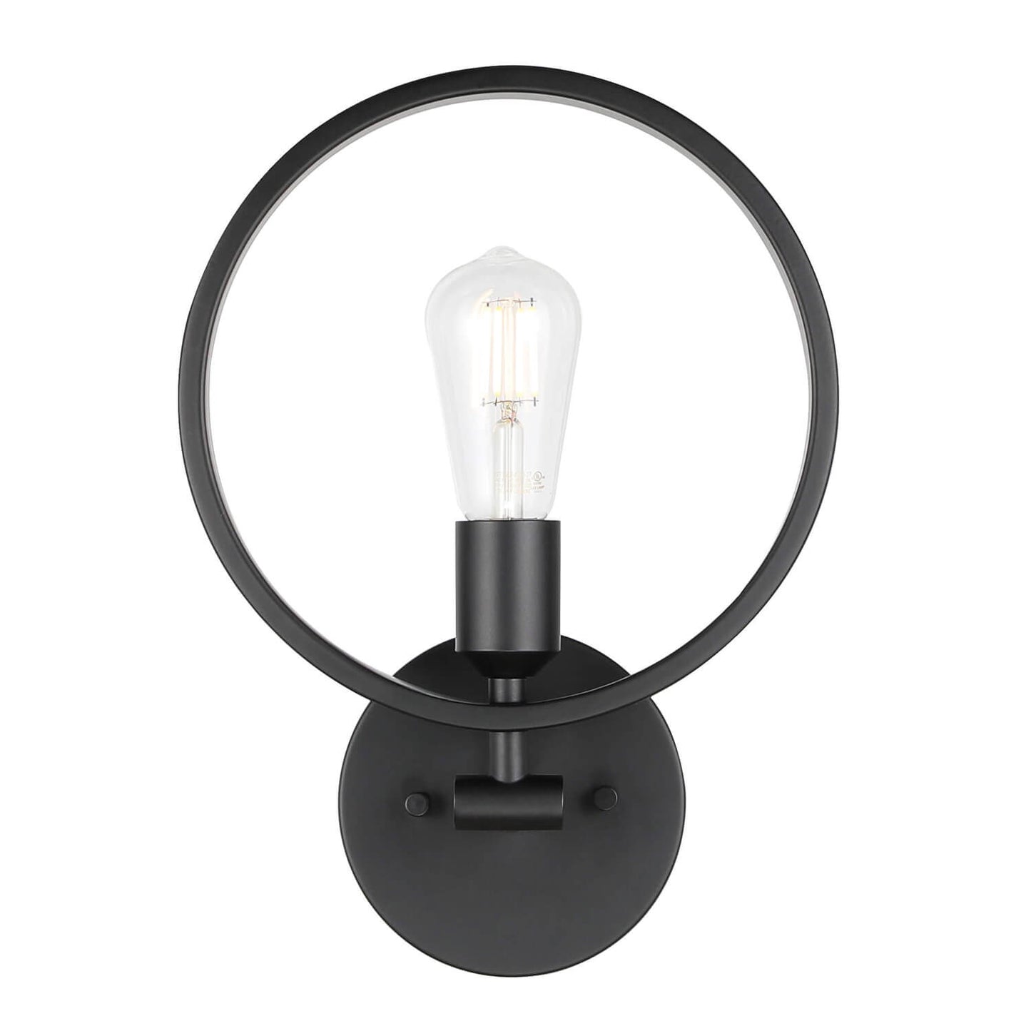 Black 1-Light Bathroom Vanity Sconce with LED Bulb for Hallway Bedroom XB-W1269-MB-LED
