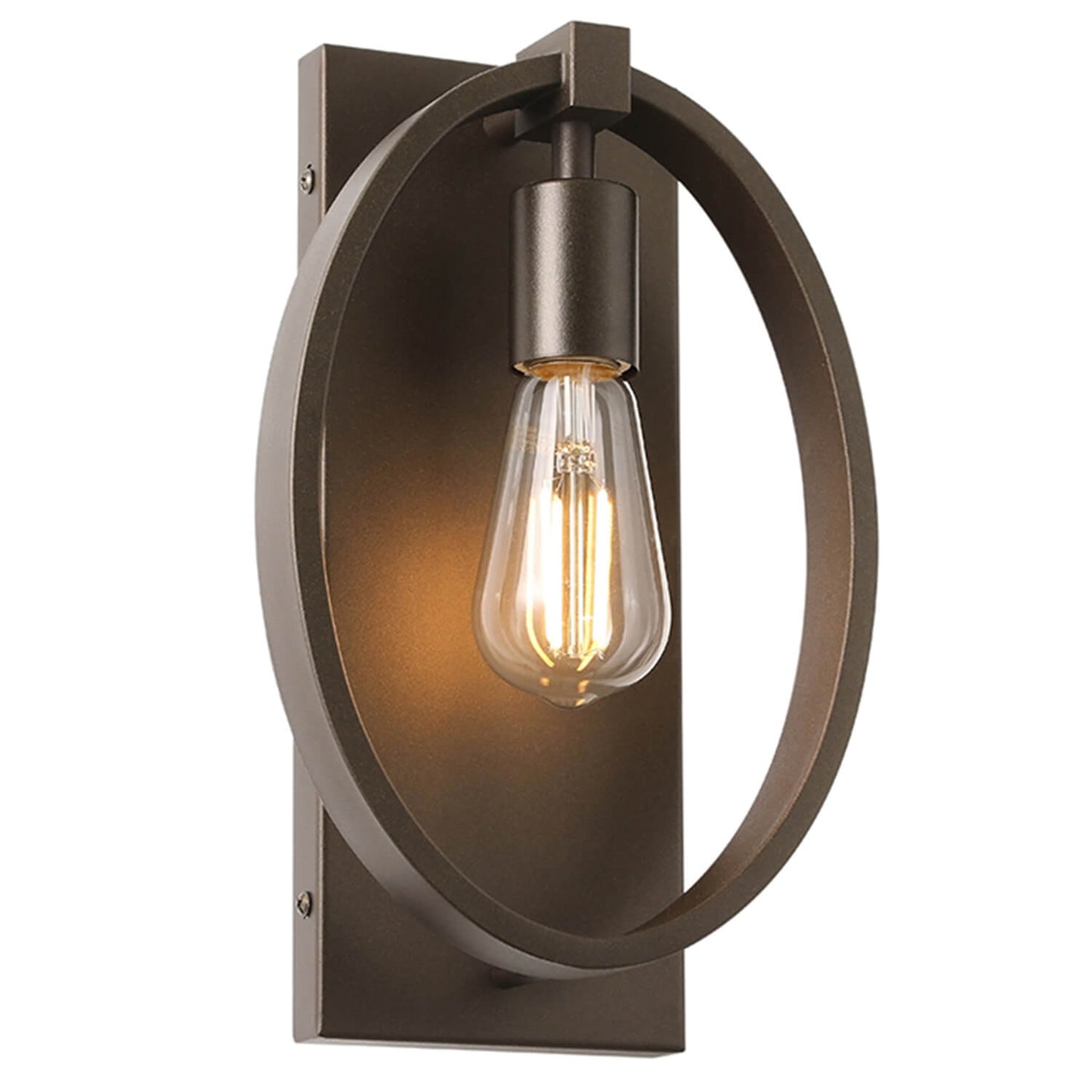 Farmhouse Oval Iron Wall Sconce- Dark Bronze XB-W1273-DB
