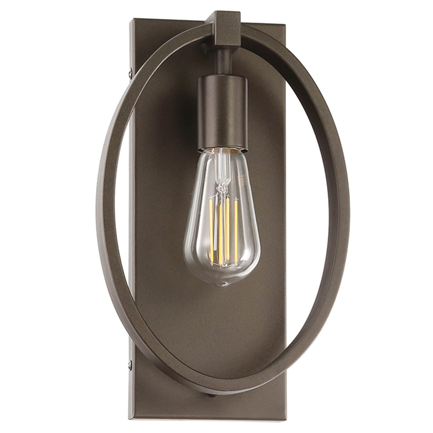 Farmhouse Oval Iron Wall Sconce- Dark Bronze XB-W1273-DB
