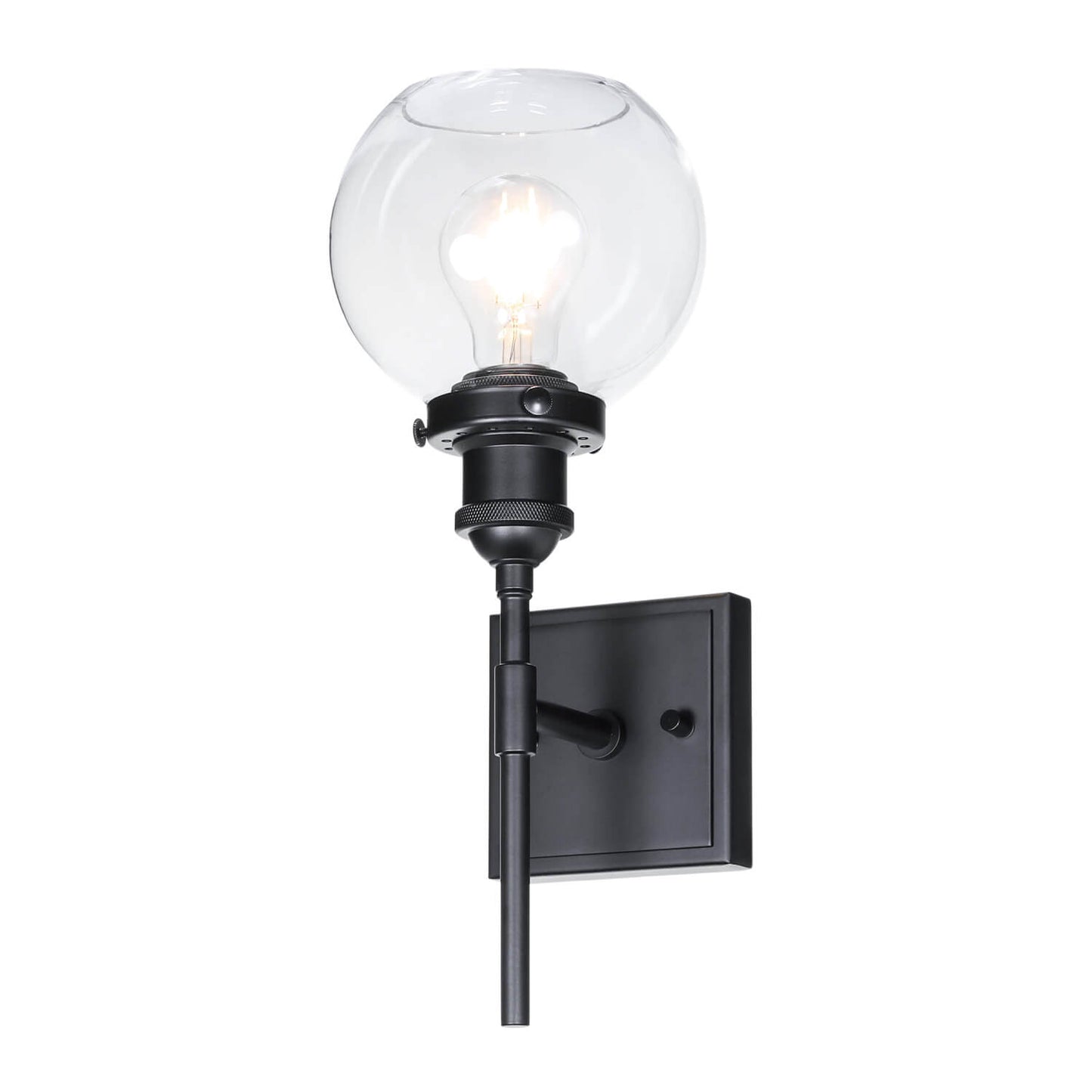 Modern 1-Light Globe Bath Sconce for Kitchen & Bathroom XB-W1275-1-MB
